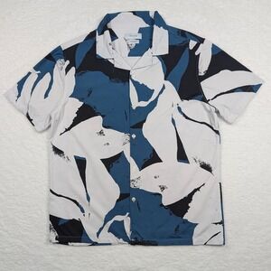 Porter & Ash Shirt Mens Large Multicolor Abstract Kinetic Stretch SS Button Up